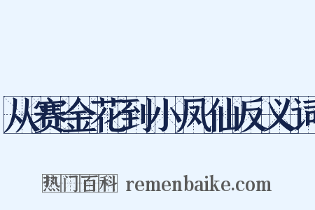 从赛金花到小凤仙反义词是什么意思的图片
